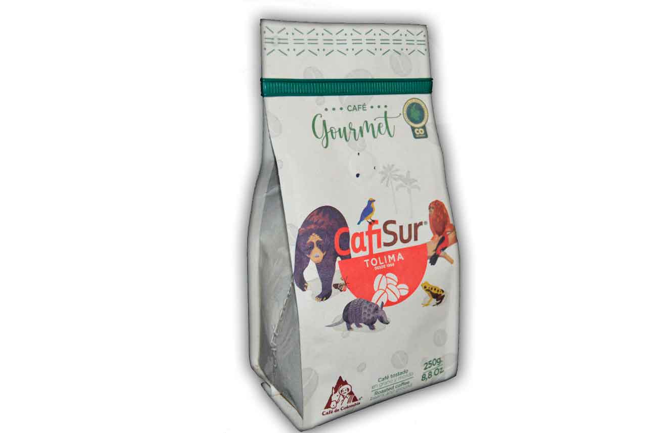 CafiSur Tolima Gourmet 250g, gourmet del Tolima, cafe premium colombiano y especial de origen colombiano.
