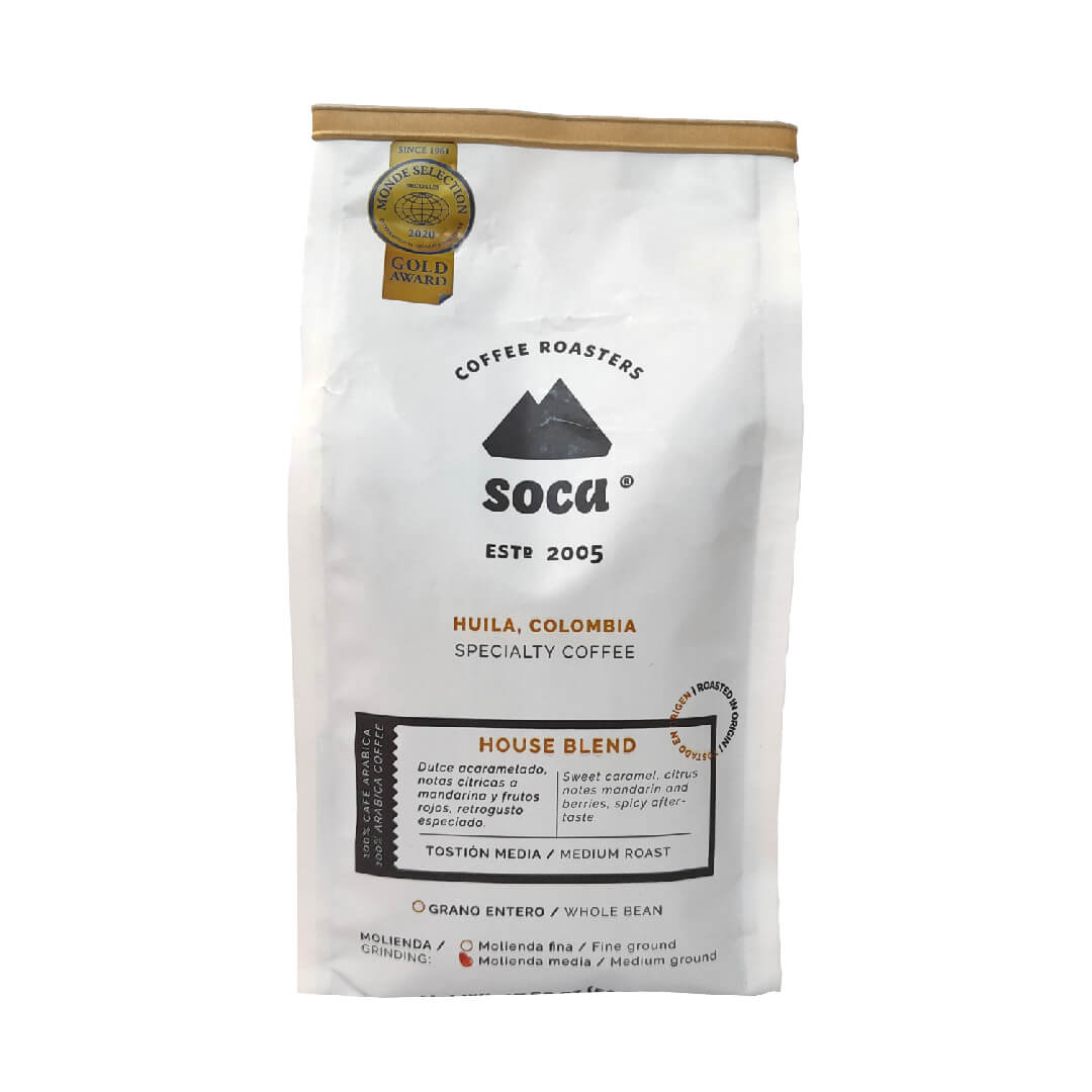 Cafe Soca premium 500g, cafe premium colombiano de origen, especial y gourmet para paladares exigentes.