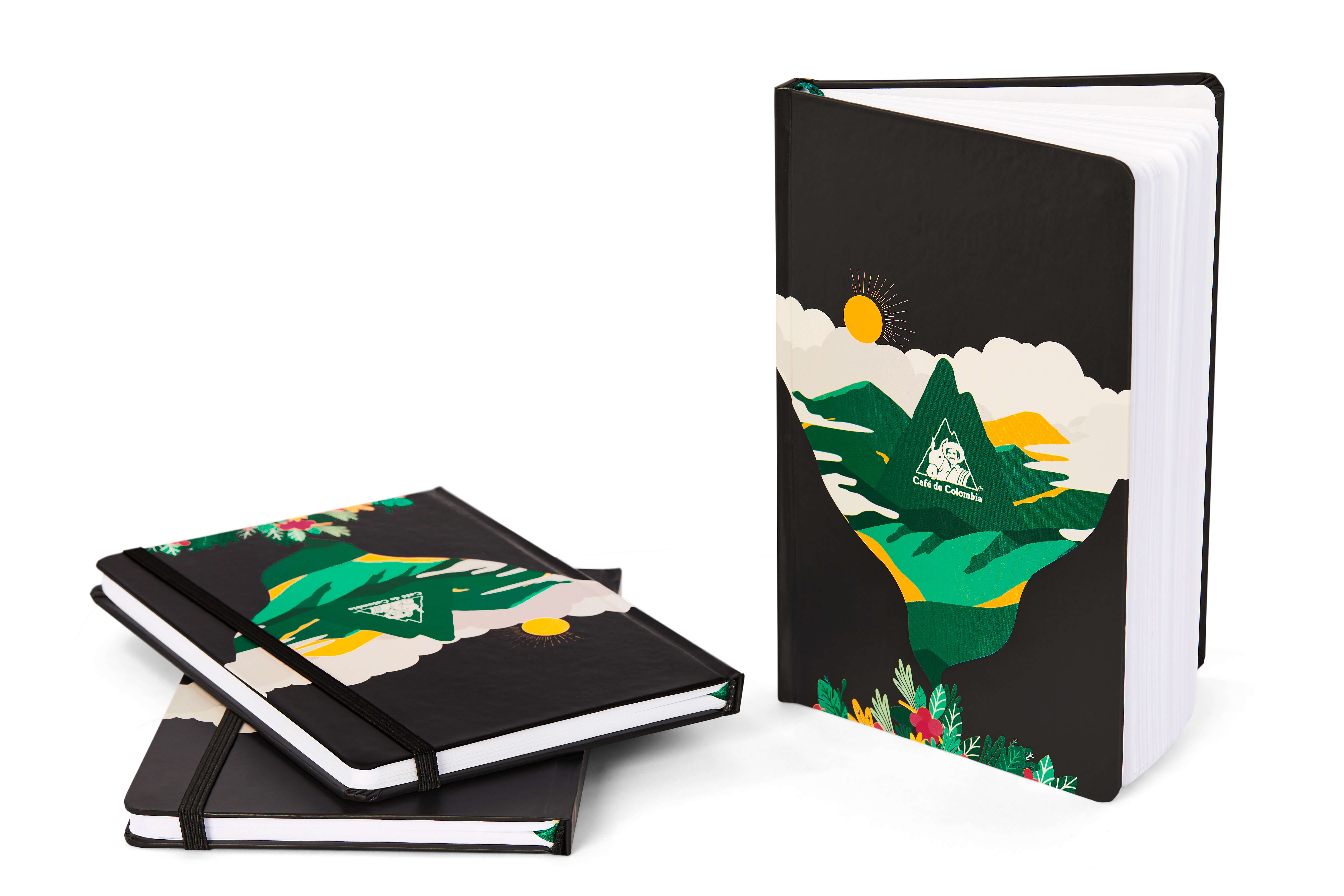 Agenda Café de Colombia, papelería oficial con diseño exclusivo para los amantes del cafe colombiano premium.