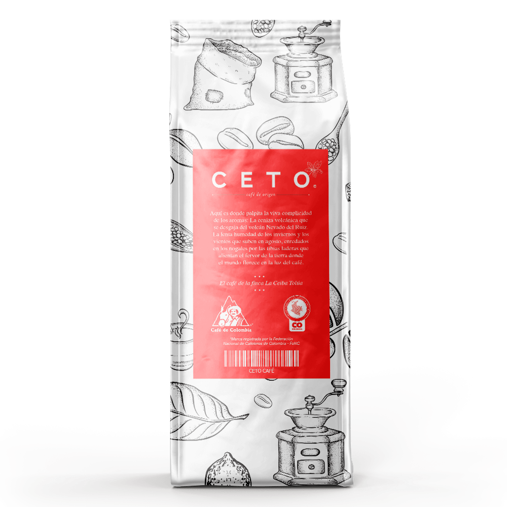 Ceto Cafe Premium 500g, cafe premium colombiano de origen, especial y gourmet para disfrutar a diario.