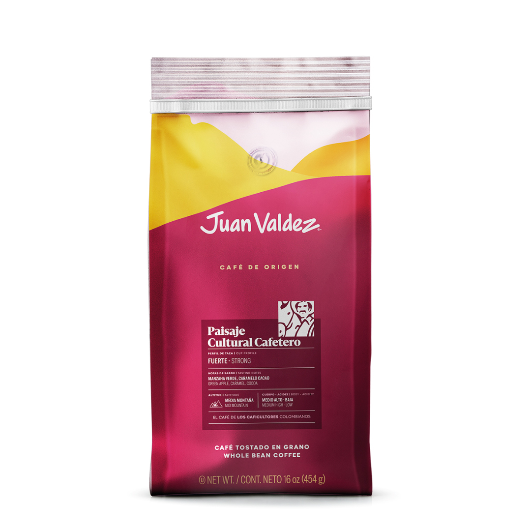 Juan Valdez Cafe Origen Paisaje Cultural Cafetero, especial para tinto, capuchino o frapuchino.