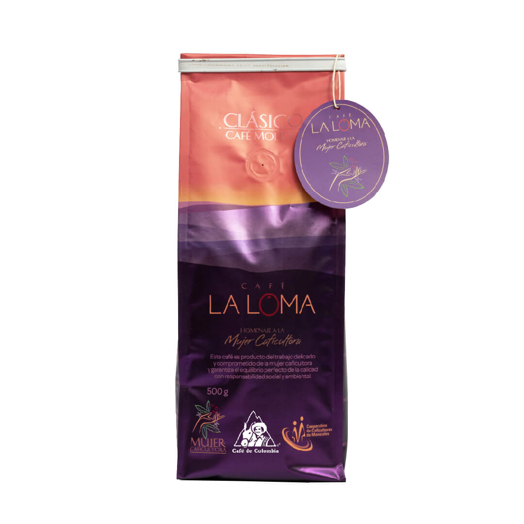 La Loma Homenaje a la Mujer Caficultora 500G, café colombiano sostenible y especial cultivado por mujeres.