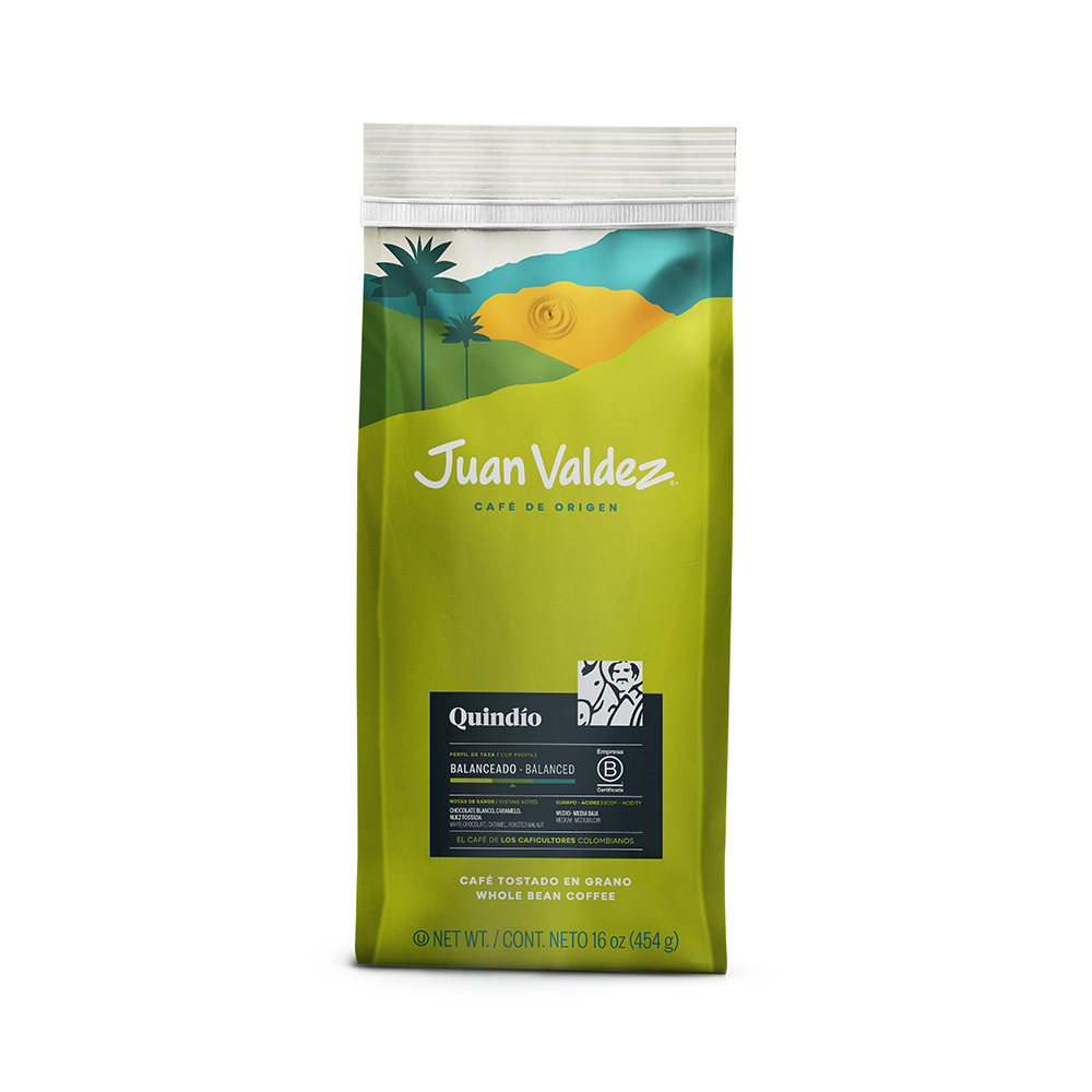 Juan Valdez Cafe Origen Quindío, cafe especial del Eje Cafetero con el sabor auténtico y calidad premium.