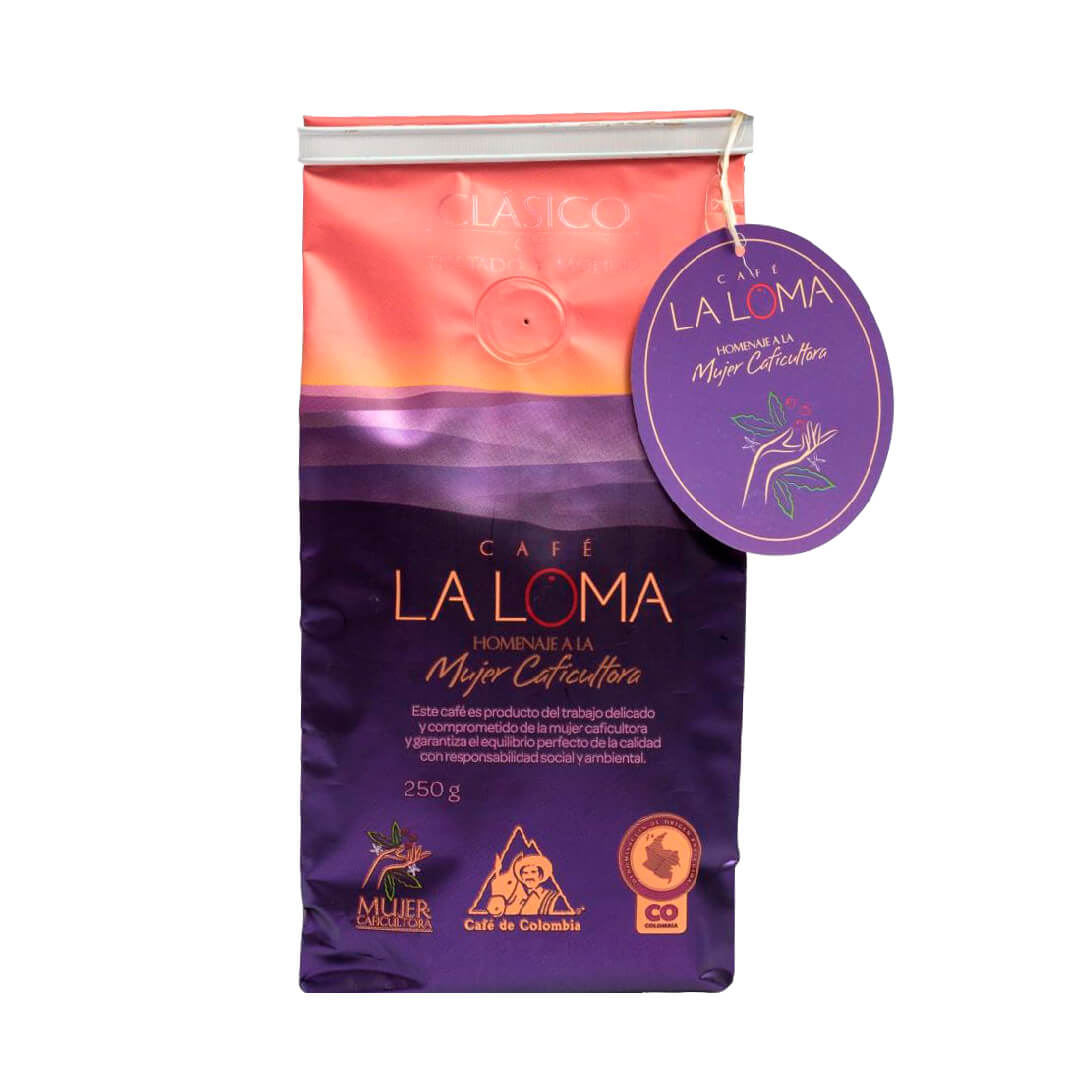 La Loma Café Homenaje a la mujer caficultora 250G, colombiano de mujeres, artesanal y especial de origen.